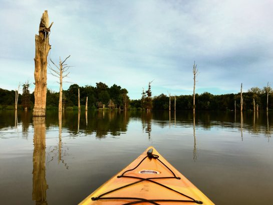 Kayaking on Hovey Lake